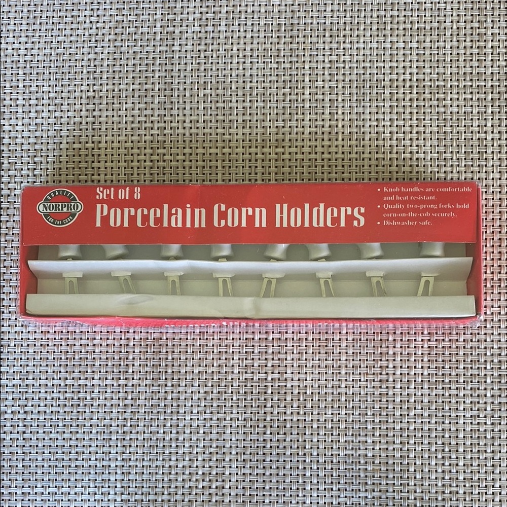 Norpro Porcelain Corn Holders Set of 8 - White